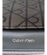 CALVIN KLEIN EMBLEM AOP Mini sac bandouli&egrave;re lotus beige / noir aop - Sacs pour Femme - 4