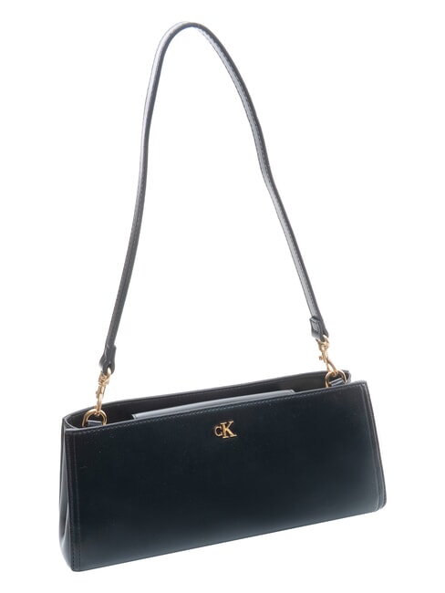 CK ELONGATED sac bandouli&egrave;re sur noir - Sacs pour Femme