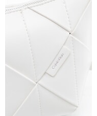 CALVIN KLEIN WOVEN sac bandouli&egrave;re alysse blanche - Sacs pour Femme - 3