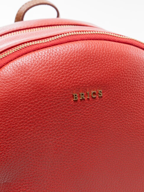 CREMONA Sac &agrave; dos en cuir, deux compartiments rouge - Sacs pour Femme