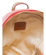 BRIC&rsquo;S CREMONA Sac &agrave; dos en cuir, deux compartiments rouge - Sacs pour Femme - 5