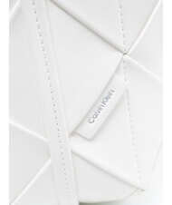 CALVIN KLEIN WOVEN Sac &agrave; main avec bandouli&egrave;re alysse blanche - Sacs pour Femme - 3