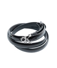 CALVIN KLEIN ROUND CK BUCKLE ceinture en cuir noir / nickel antique - Ceintures - 3