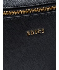 BRIC&rsquo;S CREMONA Mini sac bandouli&egrave;re en cuir Noir - Sacs pour Femme - 3