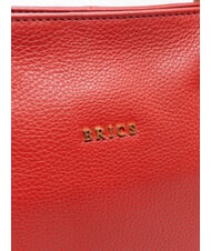 BRIC&rsquo;S CREMONA Sac cabas en cuir, sac bandouli&egrave;re rouge - Sacs pour Femme - 3