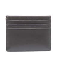 CALVIN KLEIN RAISED LOGO porte-cartes en cuir plat brun fonc&eacute; - Portefeuilles Homme - 3