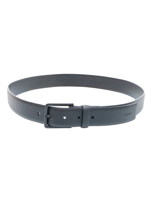WARMTH BUCKLE ceinture en cuir noir/noir mat - Ceintures
