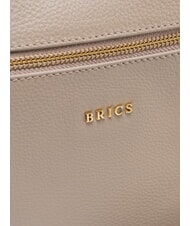 BRIC&rsquo;S CREMONA Mini sac bandouli&egrave;re en cuir tourterelle - Sacs pour Femme - 3