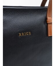 BRIC&rsquo;S CREMONA Sac cabas en cuir, sac bandouli&egrave;re Noir - Sacs pour Femme - 3