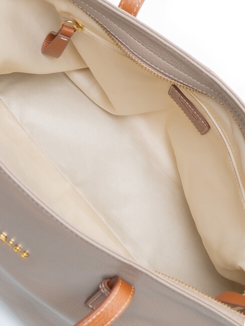 CREMONA Sac cabas en cuir, sac bandouli&egrave;re tourterelle - Sacs pour Femme