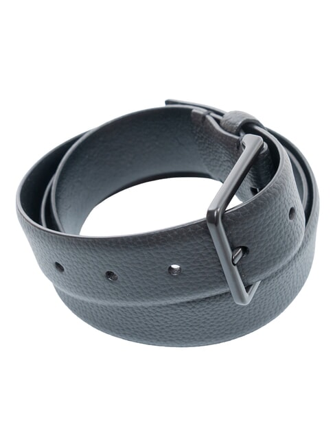 WARMTH BUCKLE ceinture en cuir noir/noir mat - Ceintures
