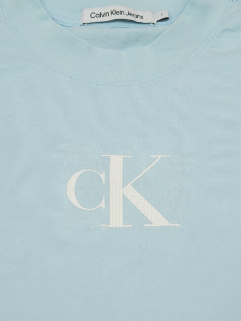 CK JEANS T-shirt court &agrave; manches longues souvenir bleu - T-shirt