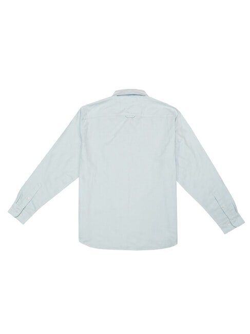 TH Chemise en coton &agrave; manches longues bleu venteux - Chemises pour hommes