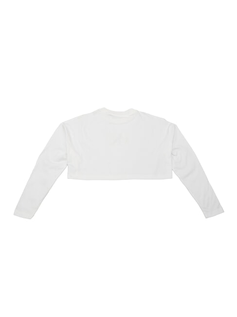 CK JEANS T-shirt court &agrave; manches longues blanc brillant - T-shirt