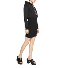 CALVIN KLEIN CK JEANS robe &agrave; capuche noir/blanc &eacute;clatant - V&ecirc;tements femme - 4