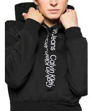 CALVIN KLEIN CK JEANS robe &agrave; capuche noir/blanc &eacute;clatant - V&ecirc;tements femme - 3