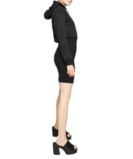 CALVIN KLEIN CK JEANS robe &agrave; capuche noir/blanc &eacute;clatant - V&ecirc;tements femme - 6