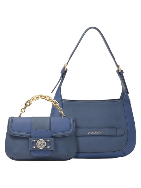 CHAIN Sac bandouli&egrave;re ajustable bleu - Sacs pour Femme