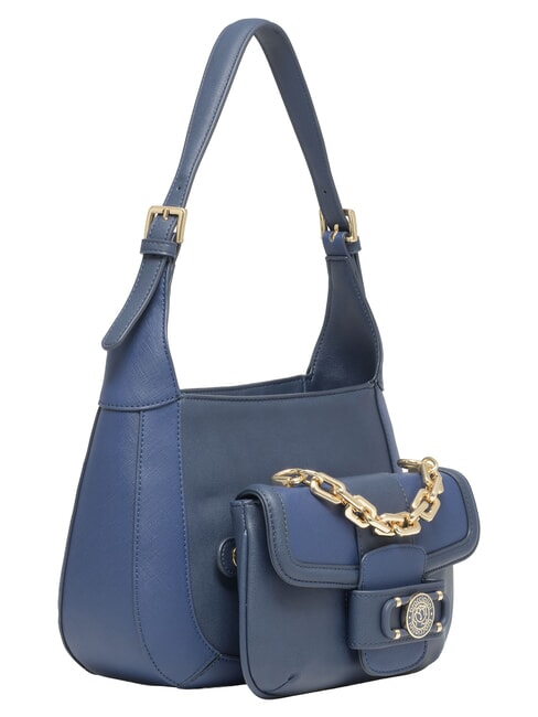 CHAIN Sac bandouli&egrave;re ajustable bleu - Sacs pour Femme