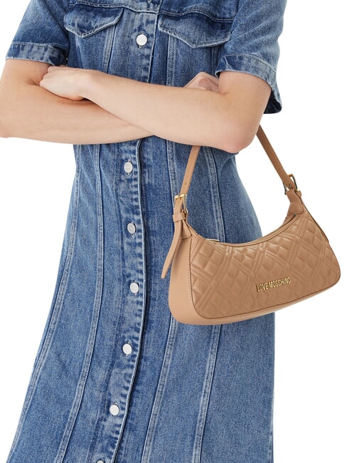 QUILTED Sac &agrave; bandouli&egrave;re beige - Sacs pour Femme