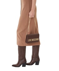 LOVE MOSCHINO SMART DAILY Mini sac bandouli&egrave;re chocolat2 - Sacs pour Femme - 2