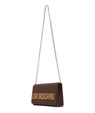 LOVE MOSCHINO SMART DAILY Mini sac bandouli&egrave;re chocolat2 - Sacs pour Femme - 3