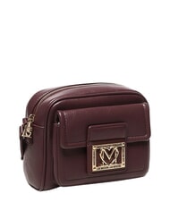 LOVE MOSCHINO LOCKED IN GOLD Mini sac bandouli&egrave;re vin - Sacs pour Femme - 2