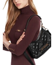 LOVE MOSCHINO QUILTED Sac bandouli&egrave;re, avec bandouli&egrave;re Noir - Sacs pour Femme - 2