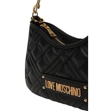 LOVE MOSCHINO QUILTED Sac bandouli&egrave;re, avec bandouli&egrave;re Noir - Sacs pour Femme - 5