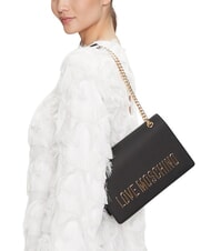 LOVE MOSCHINO BOLD LOVE Sac bandouli&egrave;re, avec cha&icirc;ne Noir - Sacs pour Femme - 2
