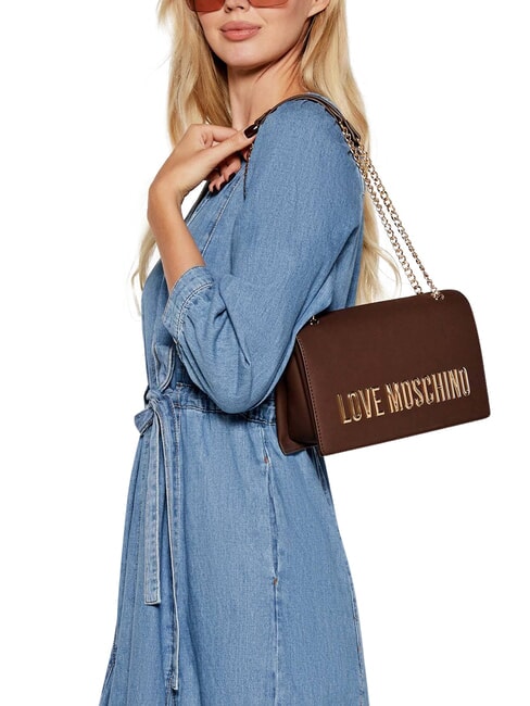BOLD LOVE Sac bandouli&egrave;re, avec cha&icirc;ne ch&acirc;taigne - Sacs pour Femme