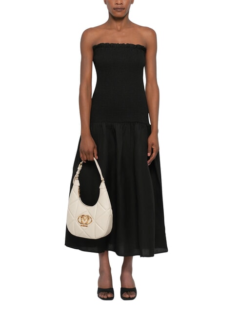 EMBOSSED sac bandouli&egrave;re Ivoire - Sacs pour Femme