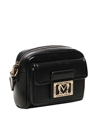 LOVE MOSCHINO LOCKED IN GOLD Mini sac bandouli&egrave;re Noir - Sacs pour Femme - 2