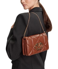 LOVE MOSCHINO EMBOSSED Mini sac bandouli&egrave;re, avec cha&icirc;ne - Sacs pour Femme