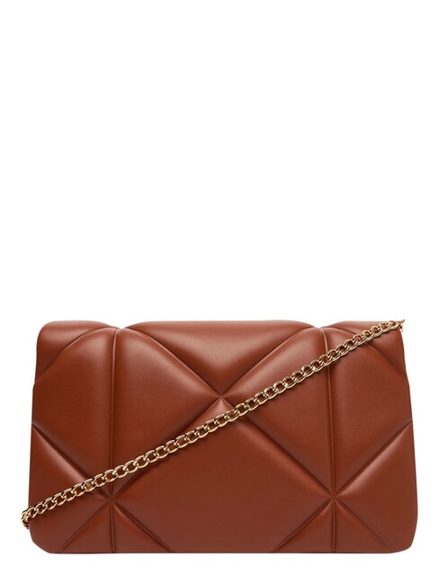 EMBOSSED Mini sac bandouli&egrave;re, avec cha&icirc;ne ch&acirc;taigne - Sacs pour Femme