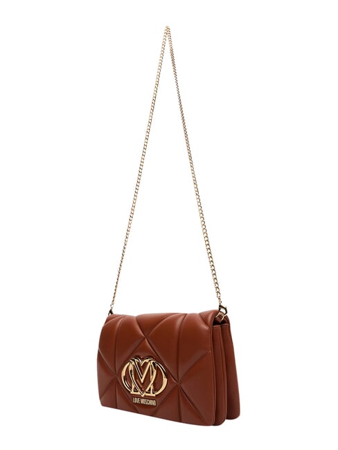 EMBOSSED Mini sac bandouli&egrave;re, avec cha&icirc;ne ch&acirc;taigne - Sacs pour Femme