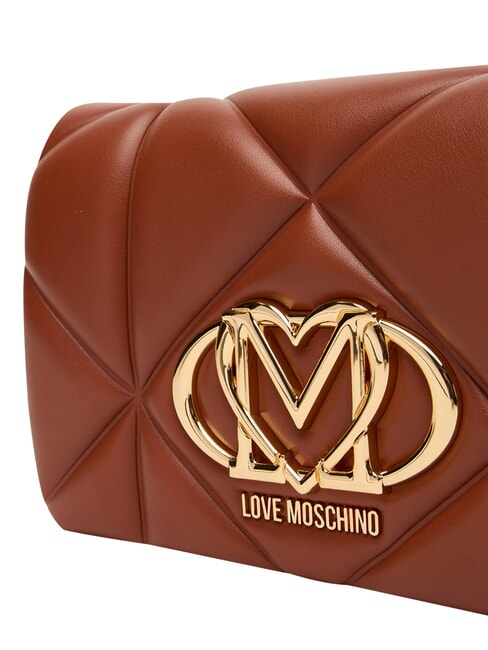 EMBOSSED Mini sac bandouli&egrave;re, avec cha&icirc;ne ch&acirc;taigne - Sacs pour Femme