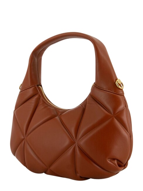 EMBOSSED Sac &agrave; main avec bandouli&egrave;re ch&acirc;taigne - Sacs pour Femme