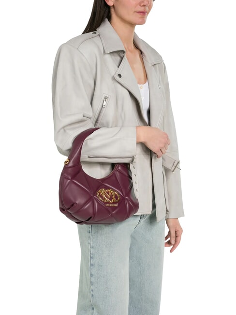 EMBOSSED Sac &agrave; main avec bandouli&egrave;re vin - Sacs pour Femme