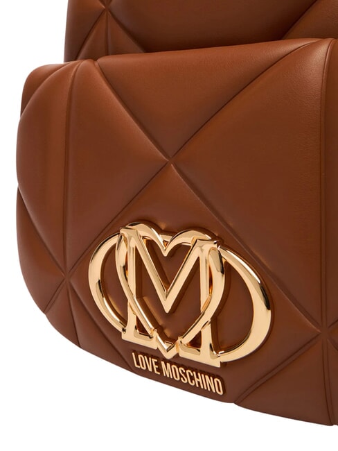 EMBOSSED Sac &agrave; dos avec poche avant ch&acirc;taigne - Sacs pour Femme