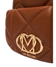 LOVE MOSCHINO EMBOSSED Sac &agrave; dos avec poche avant ch&acirc;taigne - Sacs pour Femme - 6