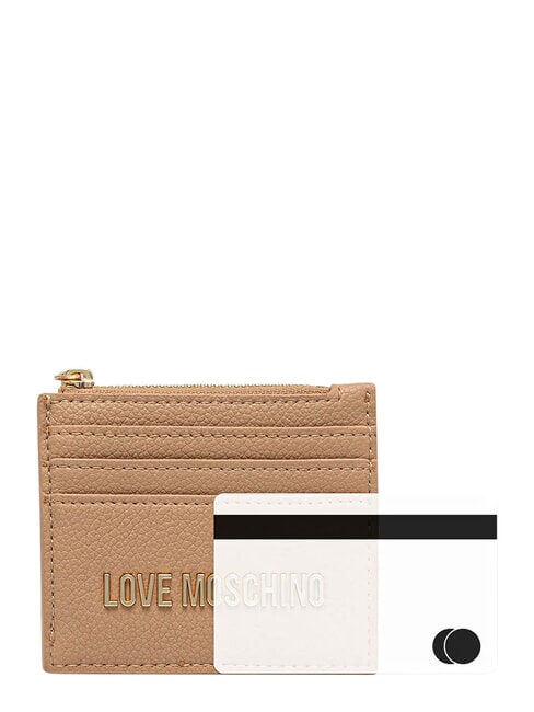SIGNATURE Porte-cartes avec porte-monnaie beige - Portefeuilles Femme