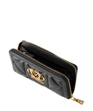 LOVE MOSCHINO EMBOSSED Grand portefeuille zipp&eacute; Noir - Portefeuilles Femme - 3