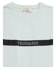 TRUSSARDI DIGITAL LEVRIERO T-shirt en coton &agrave; manches courtes azur&eacute; - T-shirt - 2