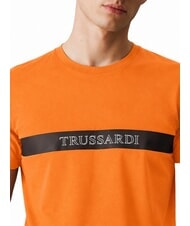 TRUSSARDI DIGITAL LEVRIERO T-shirt en coton &agrave; manches courtes orange - T-shirt - 3