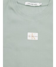 CALVIN KLEIN WOVEN LABEL T-shirt en coton &agrave; manches courtes gris - T-shirt - 2