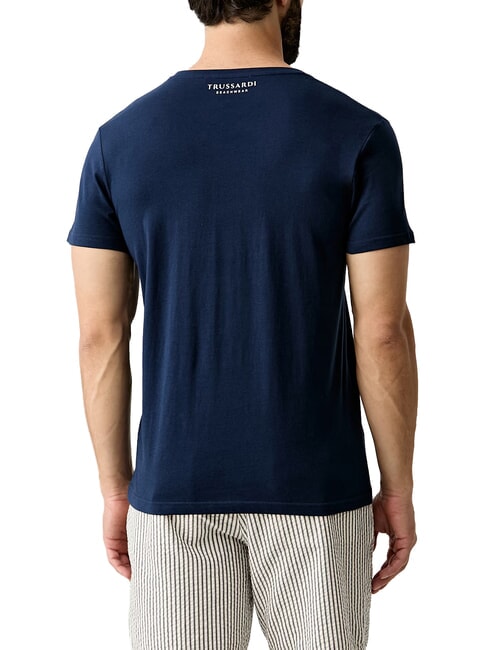 BASIC T-shirt en coton &agrave; manches courtes marine - T-shirt