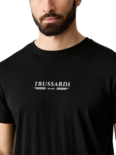 BASIC T-shirt en coton &agrave; manches courtes noir - T-shirt