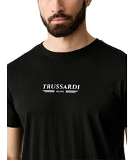 TRUSSARDI BASIC T-shirt en coton &agrave; manches courtes noir - T-shirt - 3