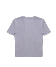 CALVIN KLEIN WASHED WOVEN LABEL T-shirt en coton &agrave; manches courtes violet - T-shirt - 3